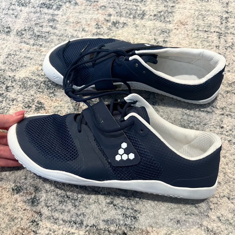 Vivo Barefoot Navy and White Sneakers
